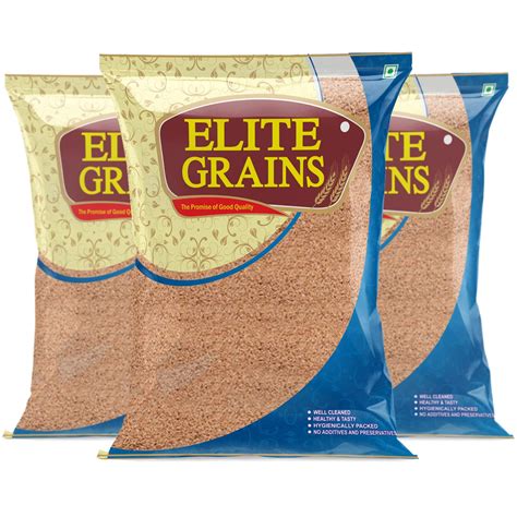 Elite Grains Red Wheat Rava Erra Nooka Godhuma Rava 500 Gms X 3