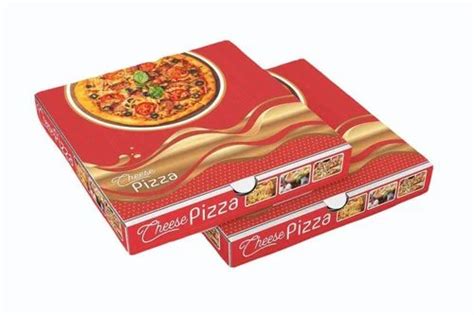 Paper Corrugated Printed Pizza Packaging Box 3 Ply Size 9x9x14 At