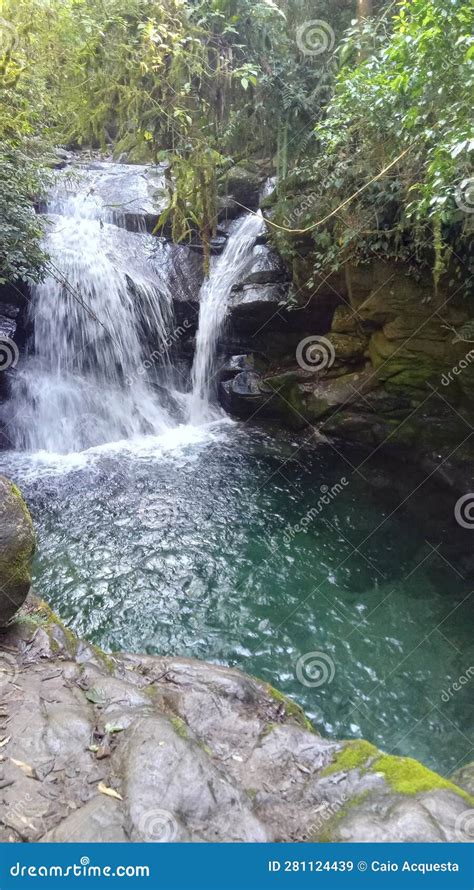 Beautiful Waterfall with Crystalline Waters, in Penedo, Rio De Janeiro ...