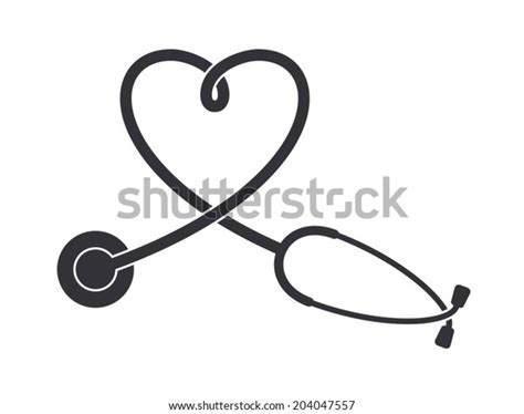 Stethoscope Icon Stock Vector Royalty Free 204047557