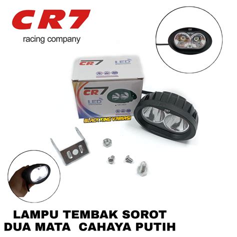 Jual LAMPU TEMBAK SOROT MOTOR LED CREE 2 MATA OWL CAHAYA SANGAT TERANG