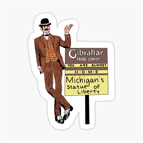 Gibraltar Man Michigan Sticker For Sale By Chadnovak04 Redbubble