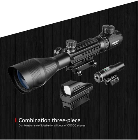Тактический прицел 4-12x50 + красная точка + лазерный Набор для охоты ...