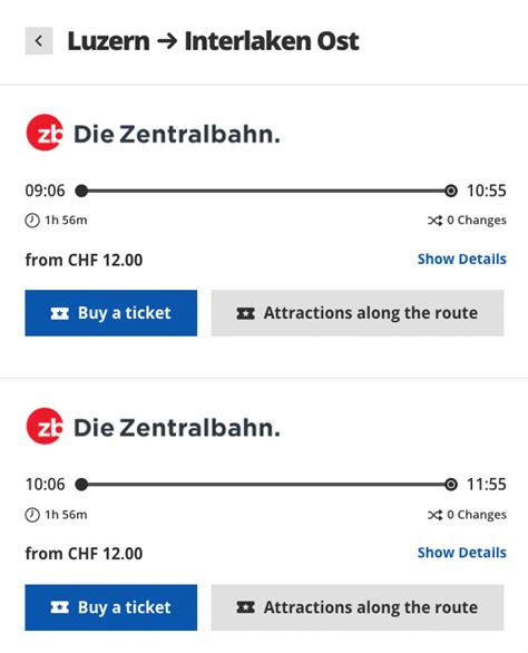 Luzern Interlaken Express Fares Timetables And Info