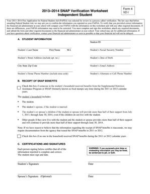 Fillable Online Rockvalleycollege Snap Verification Worksheet