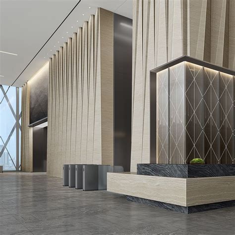 Modern Lobby Design with Large Windows