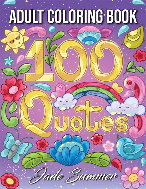 Quotes Adult Coloring Book Jade Summer Kleurboek Voor