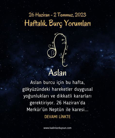 Aslan Burcu on Twitter Aslan Haftalık Burç Yorumu 26 Haziran 2