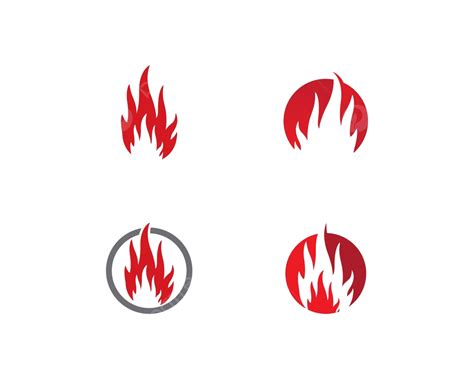 Fuego Llama Logo Plantilla Hoguera Calor Bola De Fuego Vector PNG