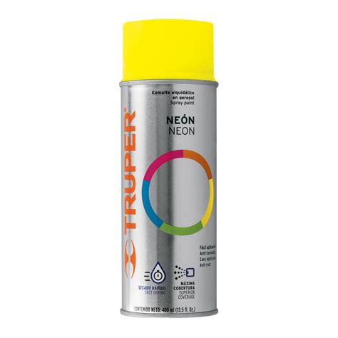 Ficha Tecnica Pintura en aerosol amarillo neón bote tradicional 400 ml