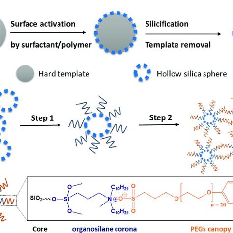 A The Preparation Of Hollow Silica Spheres From A Hard Template B