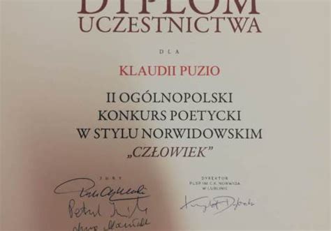 Sukces W Konkursie Poetyckim W Stylu Norwidowskim III Liceum