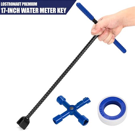 Buy Water Meter Key Wrench 17 Inch Includes 4 Way Utility Tool And