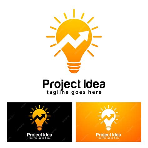 Premium Vector Project Idea Logo Design Template