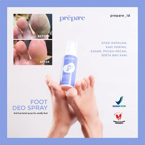 PREPARE Penghilang Bau Kaki Deodorant Kaki Obat Jamur Kaki Penghalus