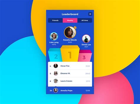 Leaderboard Concept App Interface Design App Android App Design