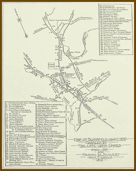 Lock 15 East: Bloomfield, NJ c.1830 - Compiled in 1900 and drawn in ...