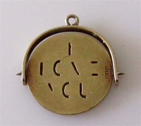 9ct Gold I Love You Spinner Charmer Pendant Truevintagecharms