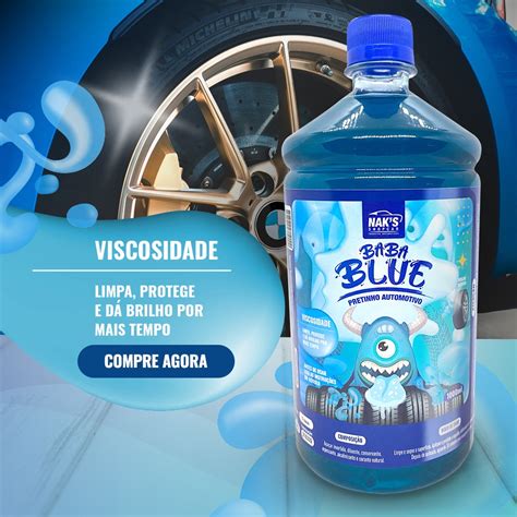 Pneu Pretinho Automotivo Concentrado Baba De Camelo Blue Brilho Intenso