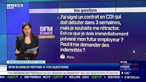 BFM Business avec vous J ai signé un contrat en CDI qui débutera dans