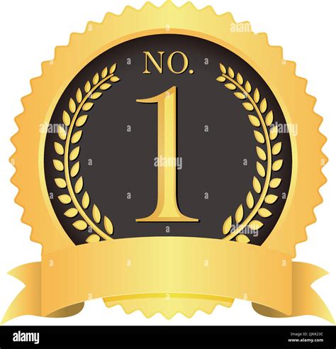 No 1 Medal Icon Illustration With Text Space Stock Vector Image Art