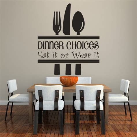 Dinner Choices Wall Sticker Funny Kitchen Quotes Wall Decal Food Home Decor