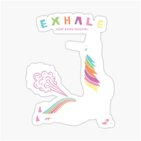 Cobra Pose Unicorn Exhale Sticker For Sale By Iachuammeme Redbubble