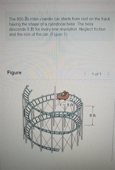 Solved The Lb Roller Coaster Car Starts From Rest On The Chegg