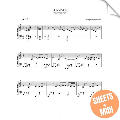 Survivor (SHEET MUSIC & MIDI) | Sachin Sen