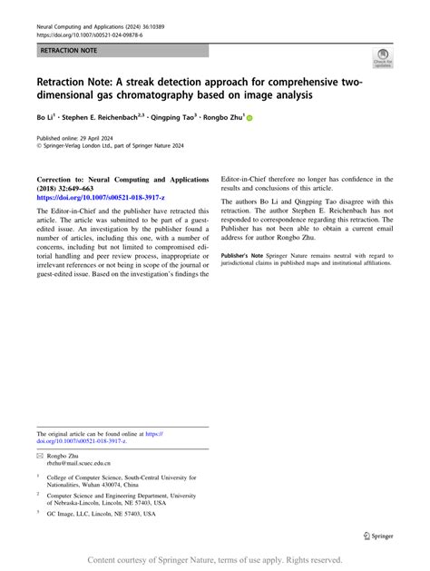 Retraction Note A Streak Detection Approach For Comprehensive Two