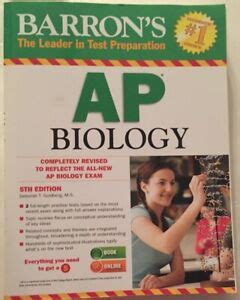 Barrons AP Biology 5th Edition By Deborah T Goldberg 2015 Paperback