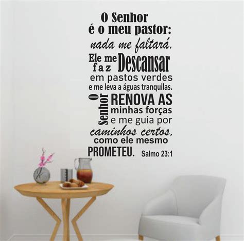 Adesivo De Parede Frase Biblica Salmo O Senhor Meu Pastor