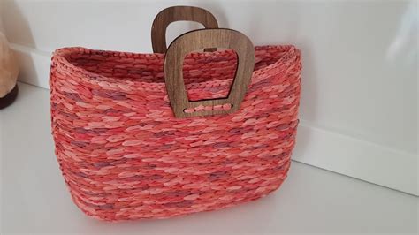 Plastik Kanvas ve Rafya İp ile Kolay Çanta Yapımı DIY Crochet Bag