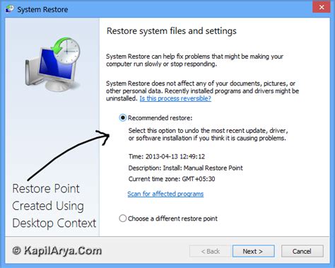 [How To] Create "System Restore Point'' Using Desktop Context Menu