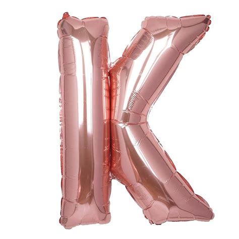 40 Rose Gold Mylar Foil Helium Letter Balloons K Letter Balloons