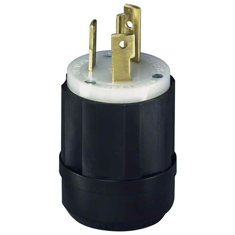 Leviton Volt Locking Grounding Plug Black White The