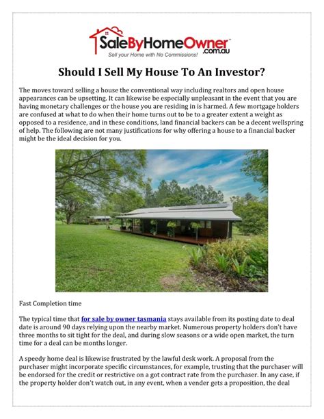 Ppt Should I Sell My House To An Investor Powerpoint Presentation Free Download Id 11873778