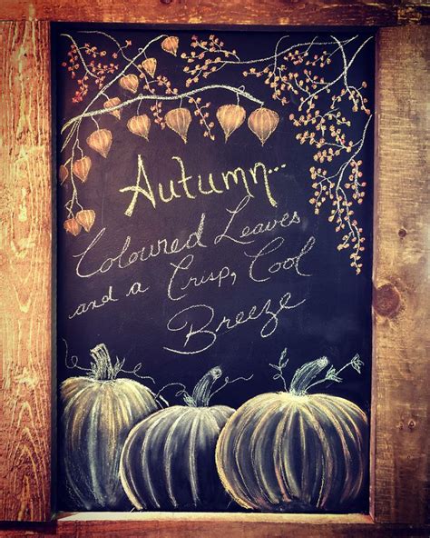 Autumn Chalkboard Fall Chalkboard Fall Chalkboard Art Chalkboard Art