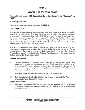 Fillable Online Cse Form Monthly Progress Report For July Fax