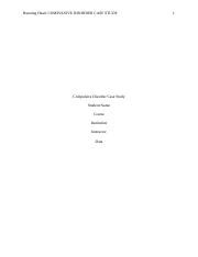 Compulsive Disorder Case Study Docx Running Head COMPULSIVE DISORDER