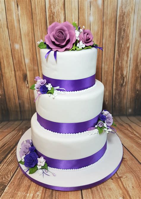 Purple Wedding Cakes Quality Cake Company Staffordshire