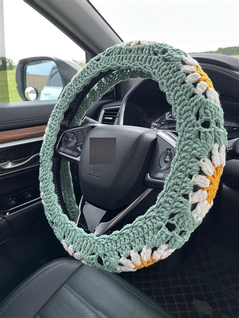 Amazon Ydmzzb Handmade Crochet Sunflower Car Steering Wheel Covers