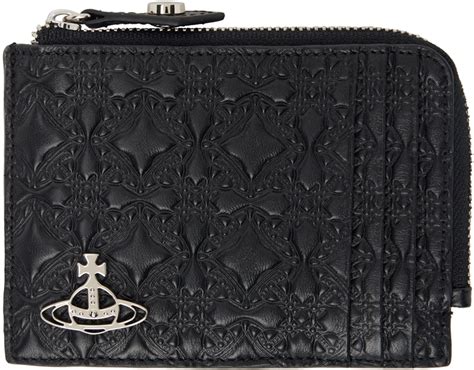 Vivienne Westwood Black Embossed Card Holder Vivienne Westwood