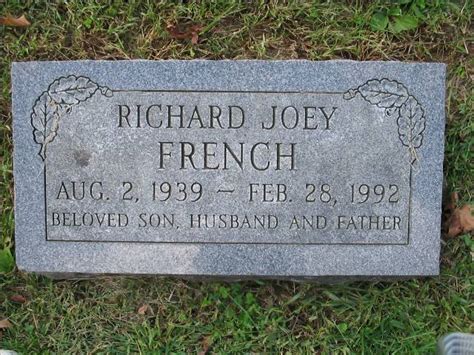 Richard Joey French 1939 1992 Mémorial Find a Grave