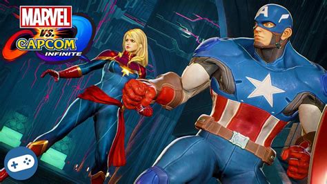 Marvel Vs Capcom Infinite Captain Marvel And Captain America Gameplay