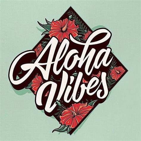 Aloha Vibes By Onevibe Daily Typography Love Typostrate