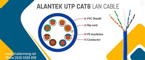 Cáp mạng Alantek Cat6 UTP Cáp mạng LAN Alantek USA Cat6 UTP P N 301