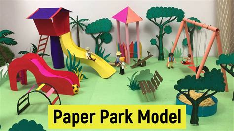 Diy Park Model Making For Science Project Colorful Park Model Paper