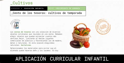 Actividades Para La Aplicaci N Curricular Cultivos Infantil