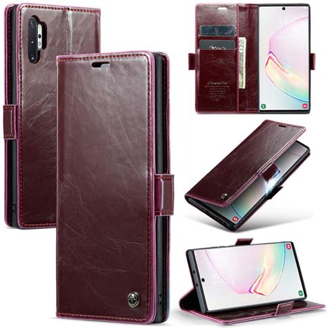 Caseme Samsung Galaxy Note Plus Wallet Magnetic Case Red